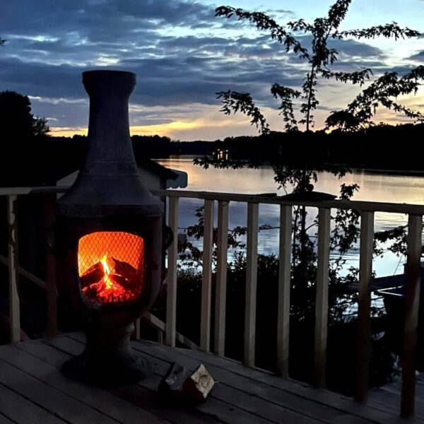 Venetian Lake Evening Fire