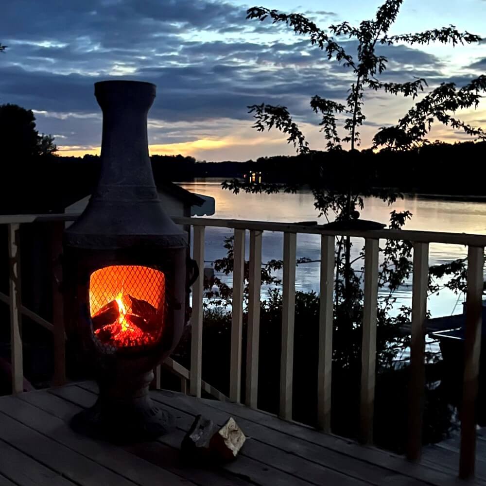 Venetian Lake Evening Fire