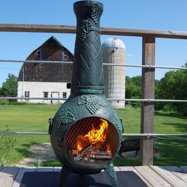 Antique Green Grape Chiminea
