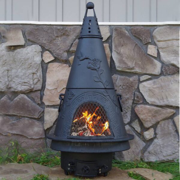 The Blue Rooster Garden Chiminea