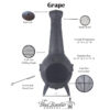 grape chiminea outdoor fireplace firepit
