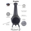 prairie chiminea outdoor fireplace firepit