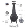 rose chiminea firepit outdoor fireplace